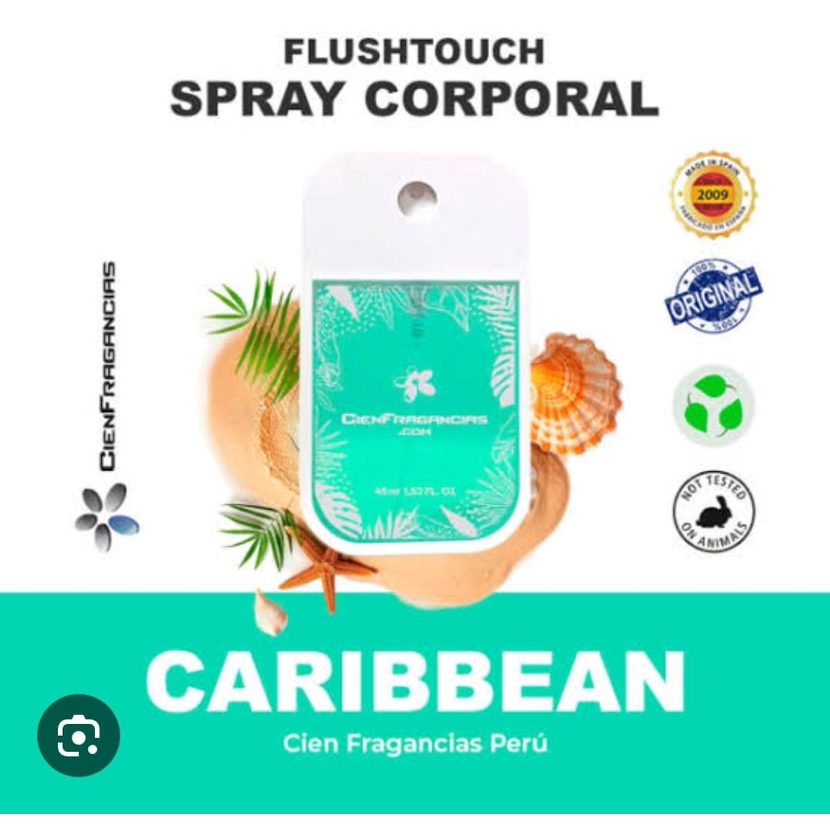 CIEN FRAGANCIAS - BODY MIST BRISA MARINA CARIBBEAN CIENFRAGANCIAS CIEN ESENCIAS 45ML