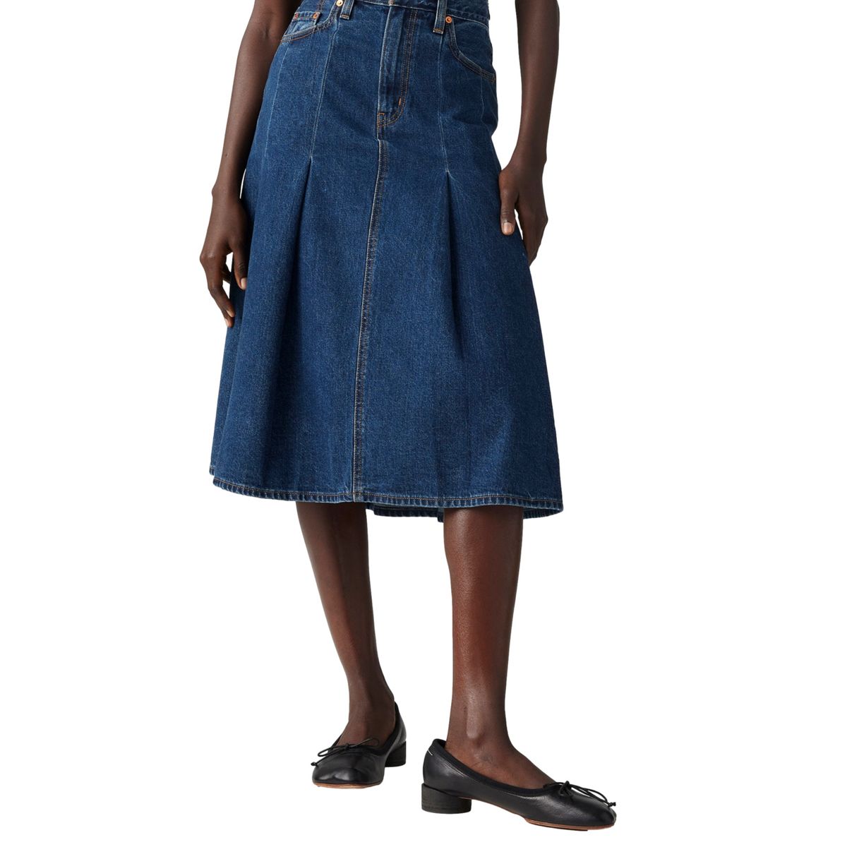 LEVIS - Falda Mujer Pleated Midi Skirt Azul Levis