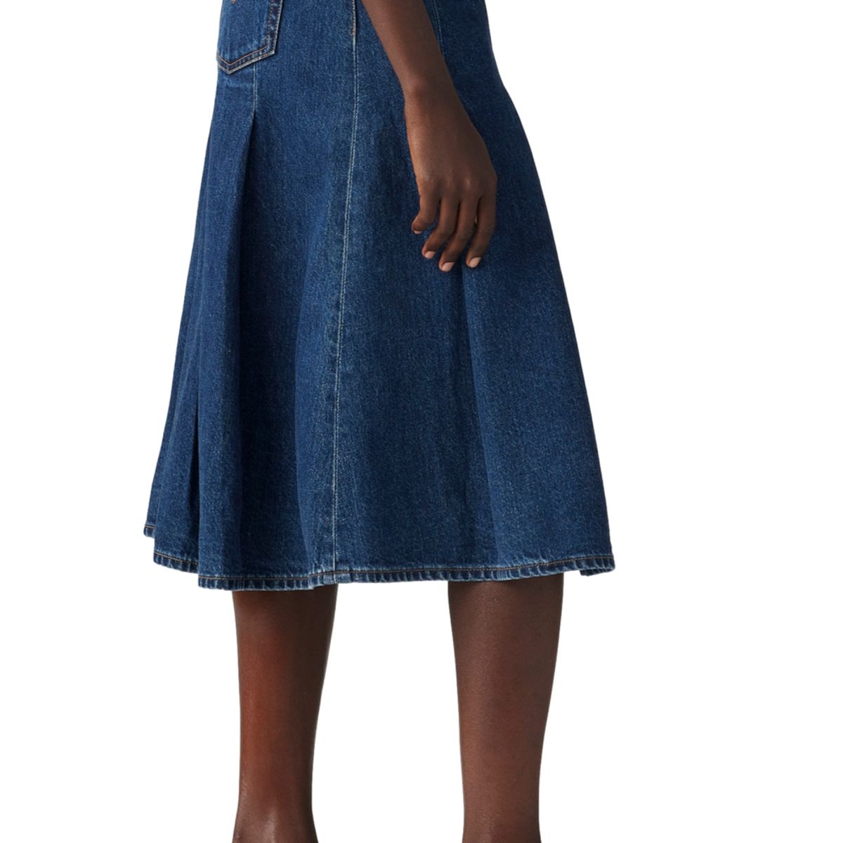 LEVIS - Falda Mujer Pleated Midi Skirt Azul Levis