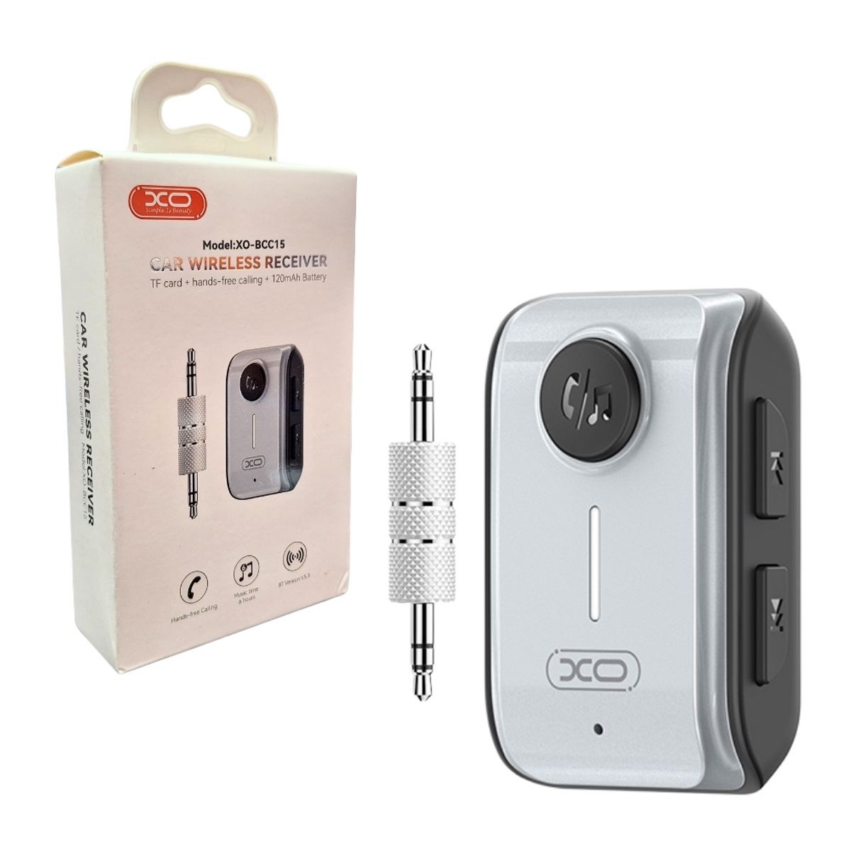 GENERICO - Receptor Bluetooth FM MP3 Jack 3.5 mm Para Autos / Parlantes