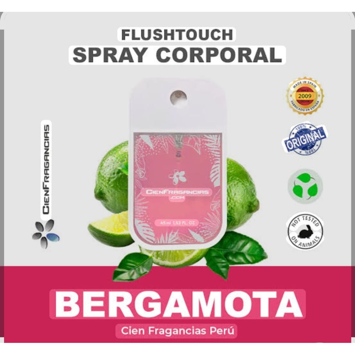 CIEN FRAGANCIAS - BODY MIST  CITRUS GLOW CIENFRAGANCIAS CIEN ESENCIAS 45ML BERGAMOTA