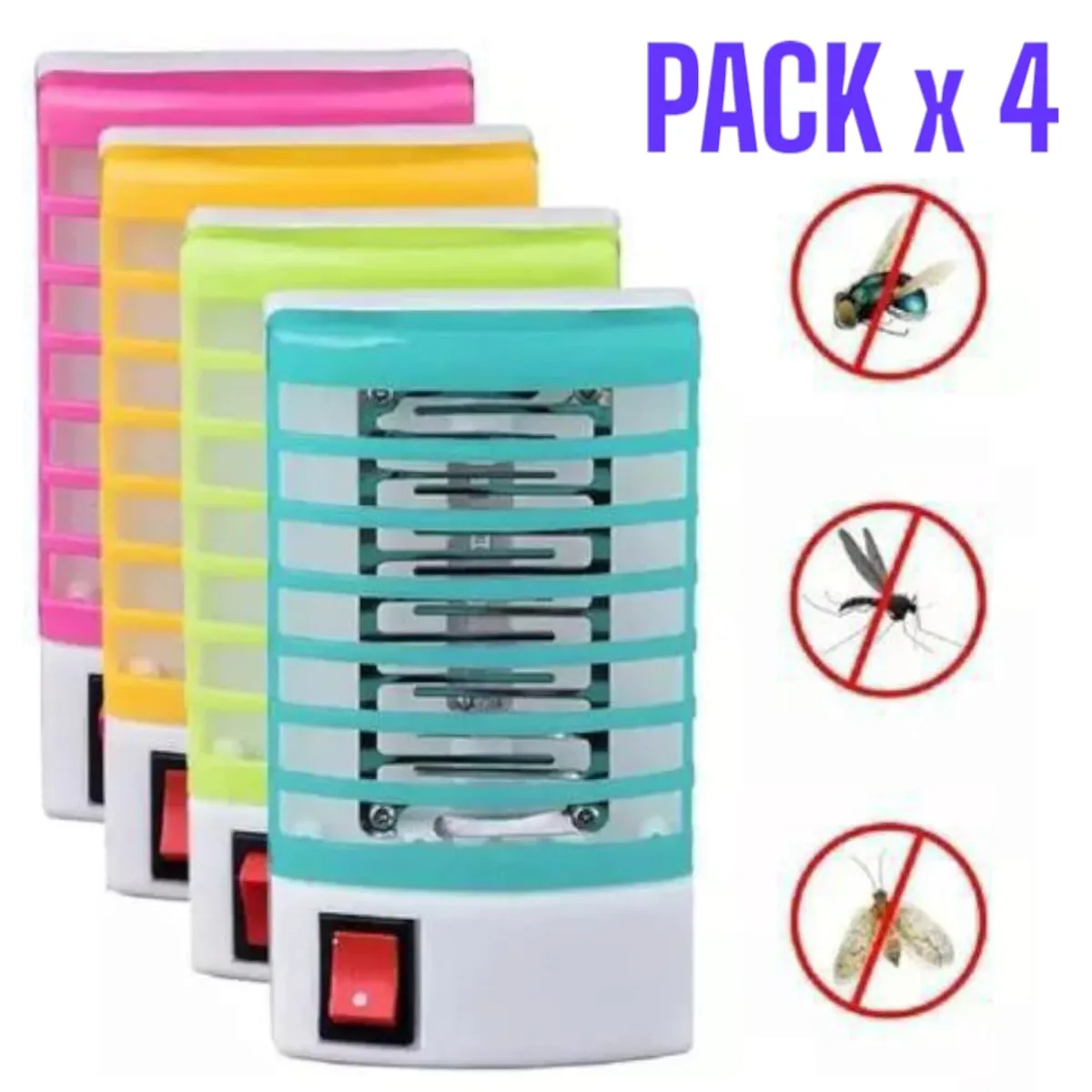 OEM - Pack 4Mata Mosquitos Eléctrico Mosquitocutor Para Mosquitos