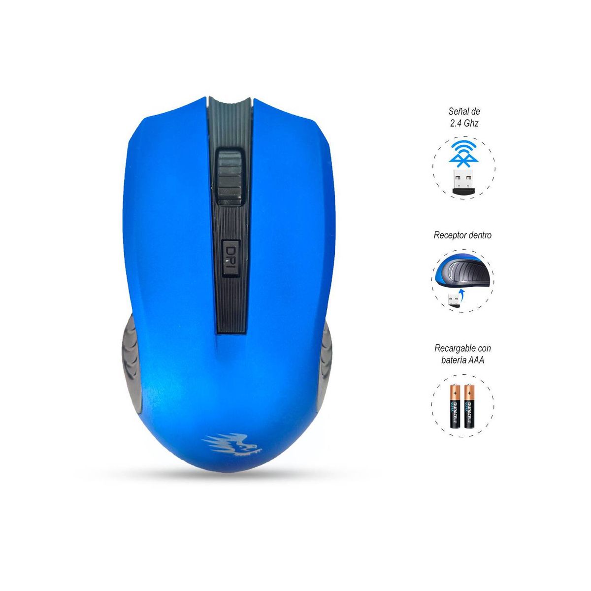 GENERICO - Mouse Inalámbrico con Diseño Ergonómico
