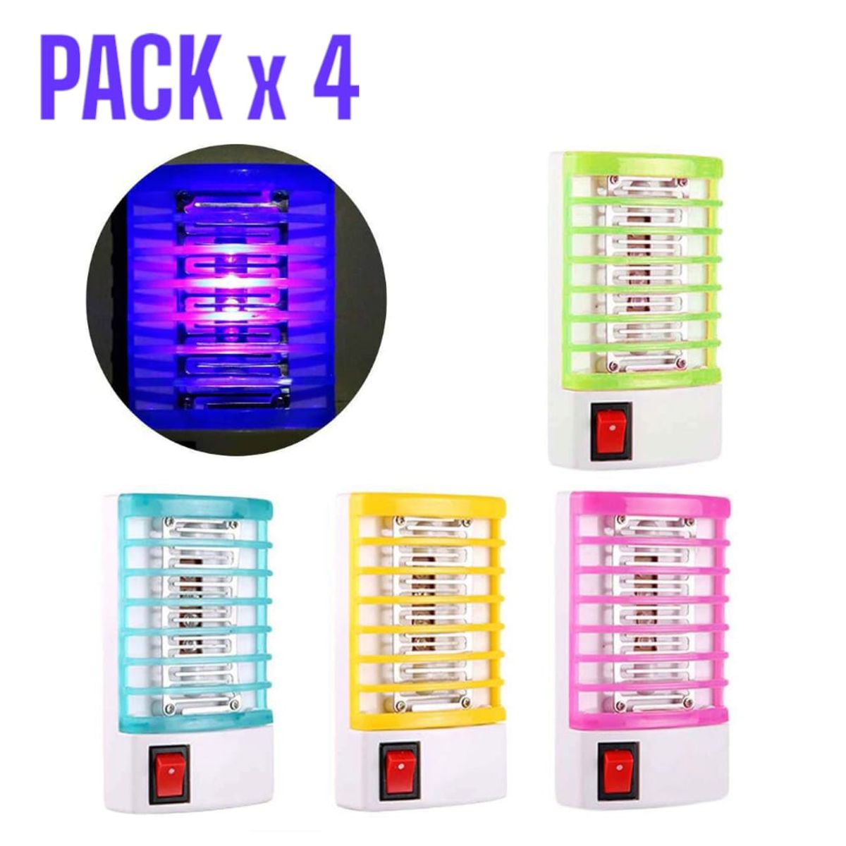 OEM - Pack 4Mata Mosquitos Eléctrico Mosquitocutor Para Mosquitos