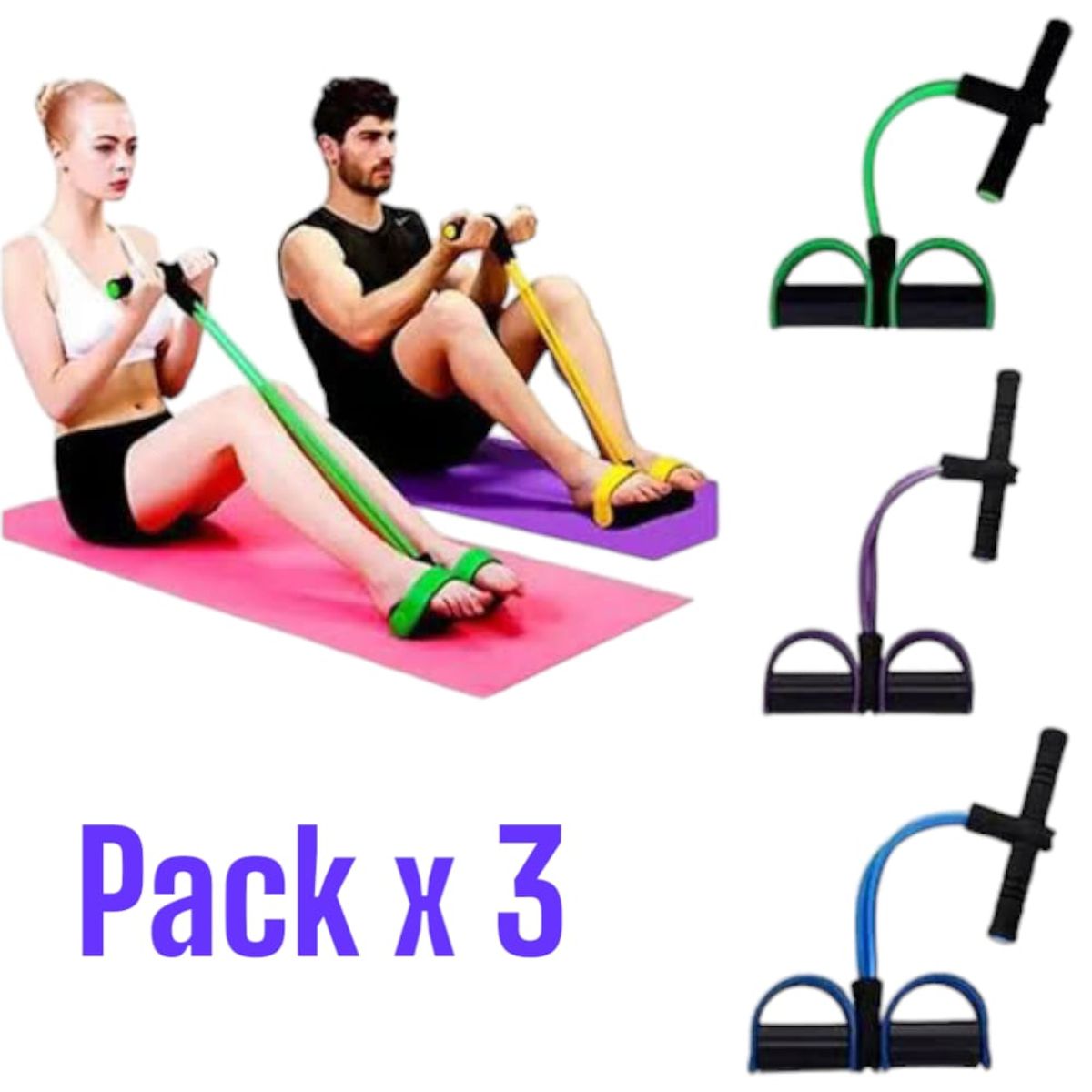 OEM - Pack 3 Ejercitador Abdominal Piernas Tummy Trimmer Y Pedales