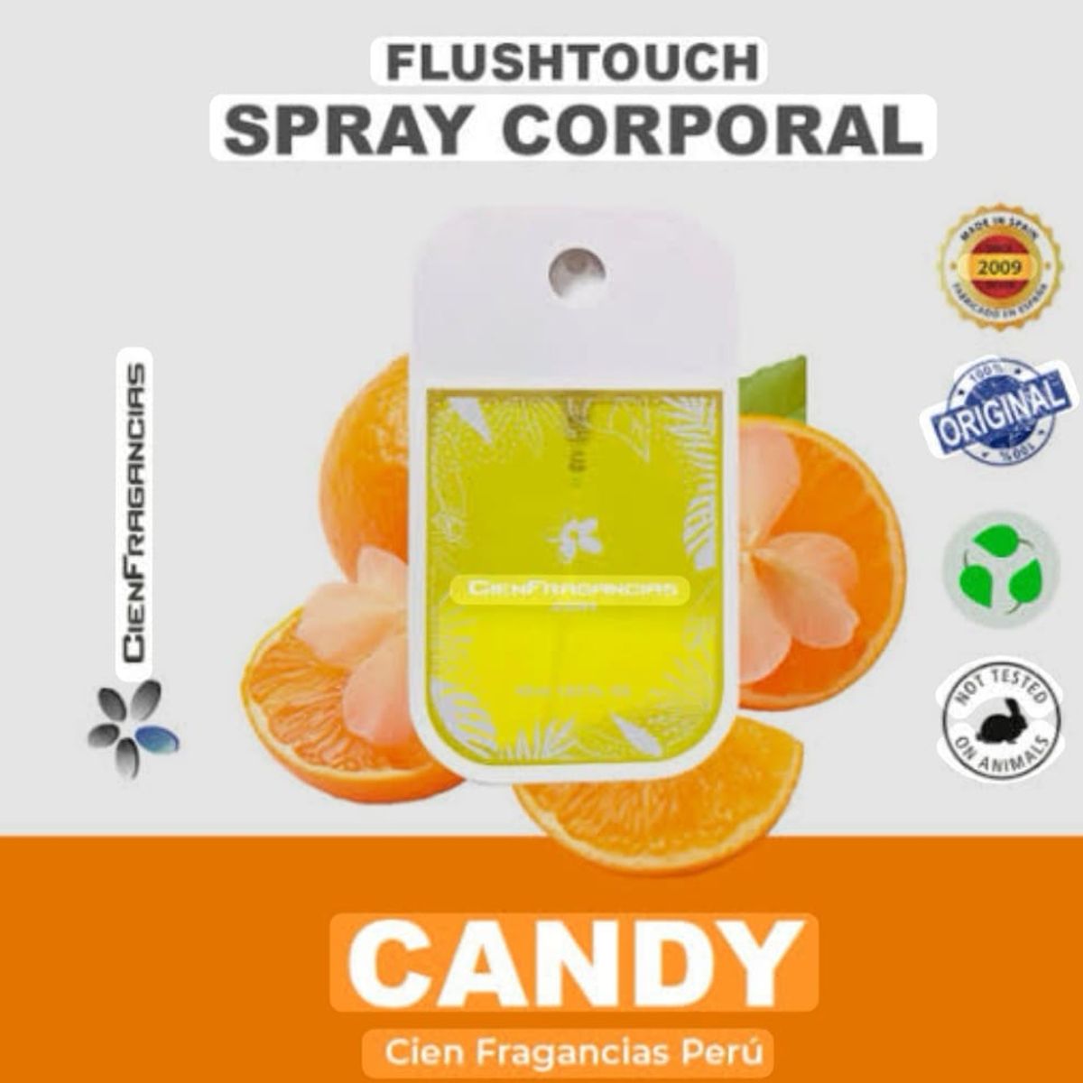 CIEN FRAGANCIAS - BODY MIST HIDRATANTE VEGAN CANDY 45ML CIENFRAGANCIAS ESPAÑA NUEVA TENDENCIA MODELO FLUSH TOUCH