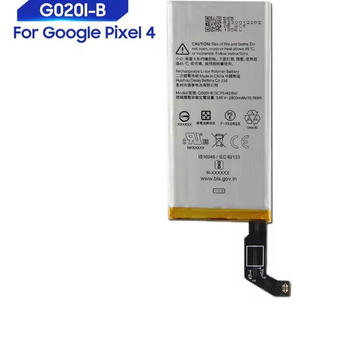 OEM - BATERIA PIXEL 4  G020I-B  NUEVO - AMARILLO