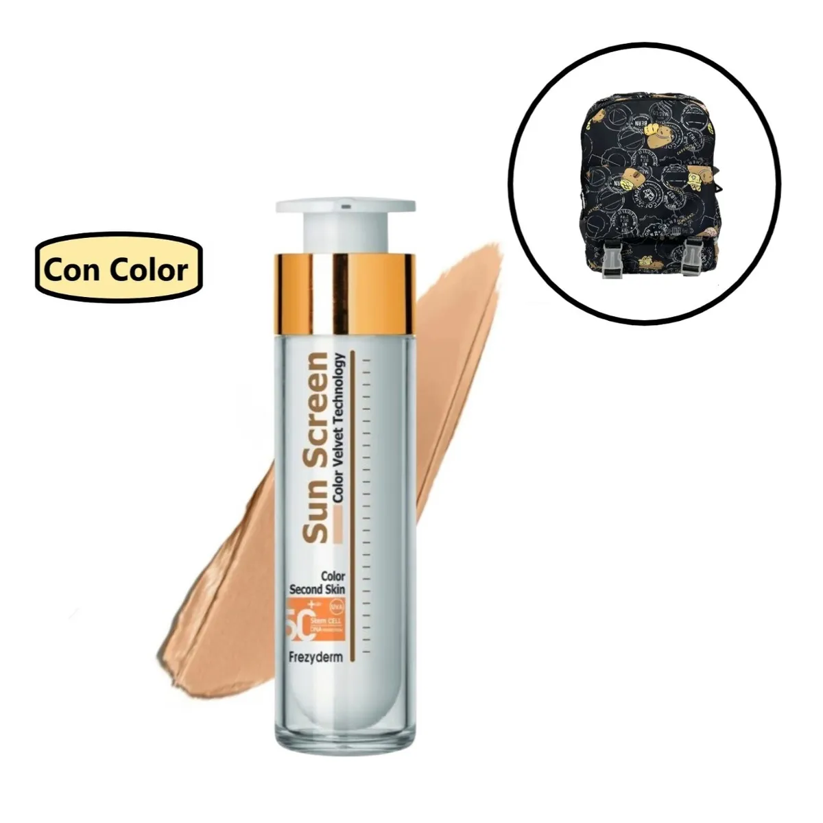 FREZYDERM - Frezyderm Velvet Sunscreen ColorFace+Mochila Capibara Negro