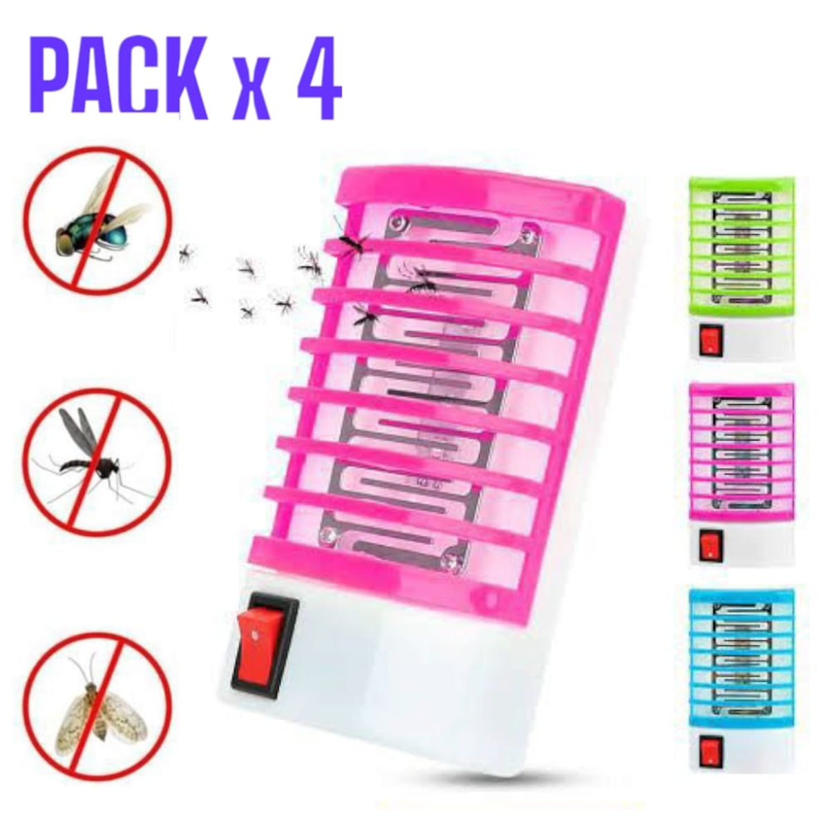 OEM - Pack 4Mata Mosquitos Eléctrico Mosquitocutor Para Mosquitos