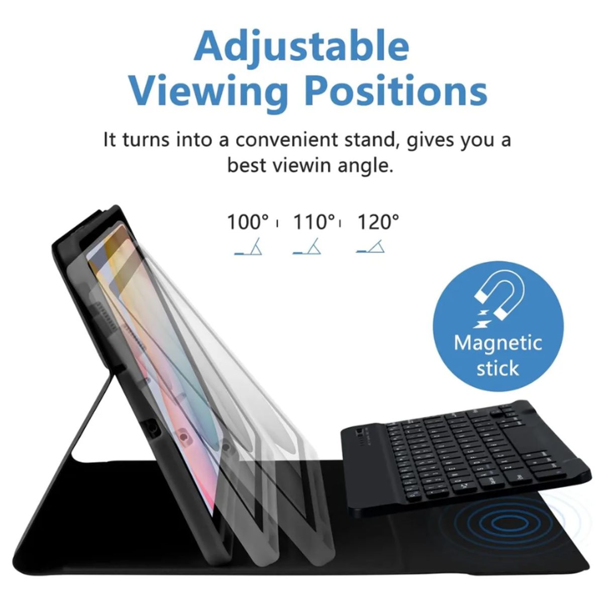 OEM - Case con Teclado BLUETOOTH para SAMSUMG GALAXY TAB A9 Plus- NEGRO