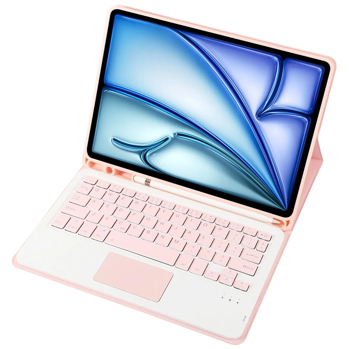 GENERICO - Funda Con Teclado Bluetooth Touchpad para iPad AIR 11 M2 M3 - ROSADO