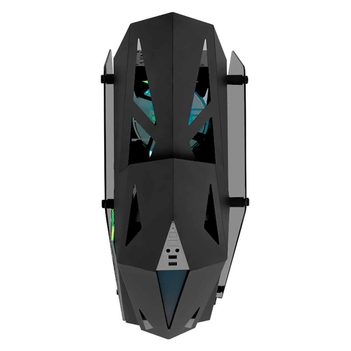 TEROS - Case gamer TEROS TE-1314G Mid Tower Ventilador ARGB Negro