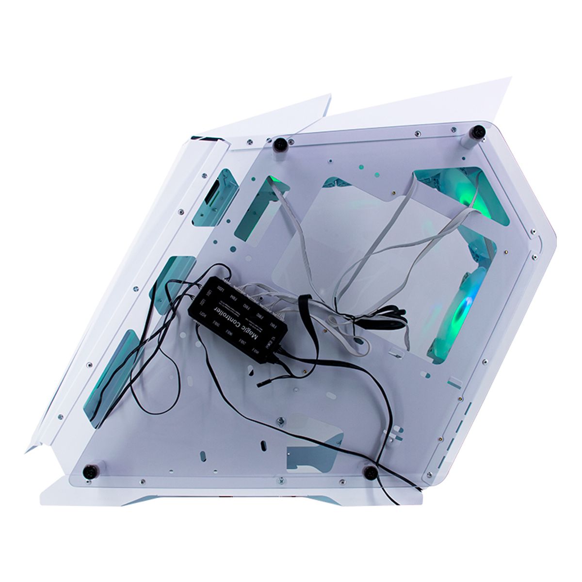 TEROS - Case gamer TEROS TE-1316G Mid Tower Ventilador ARGB Blanco