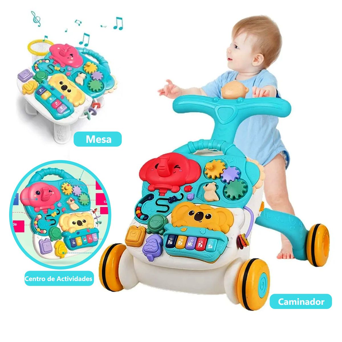 GENERICO - Caminador con Centro de Actividades 3 en 1 Lovely