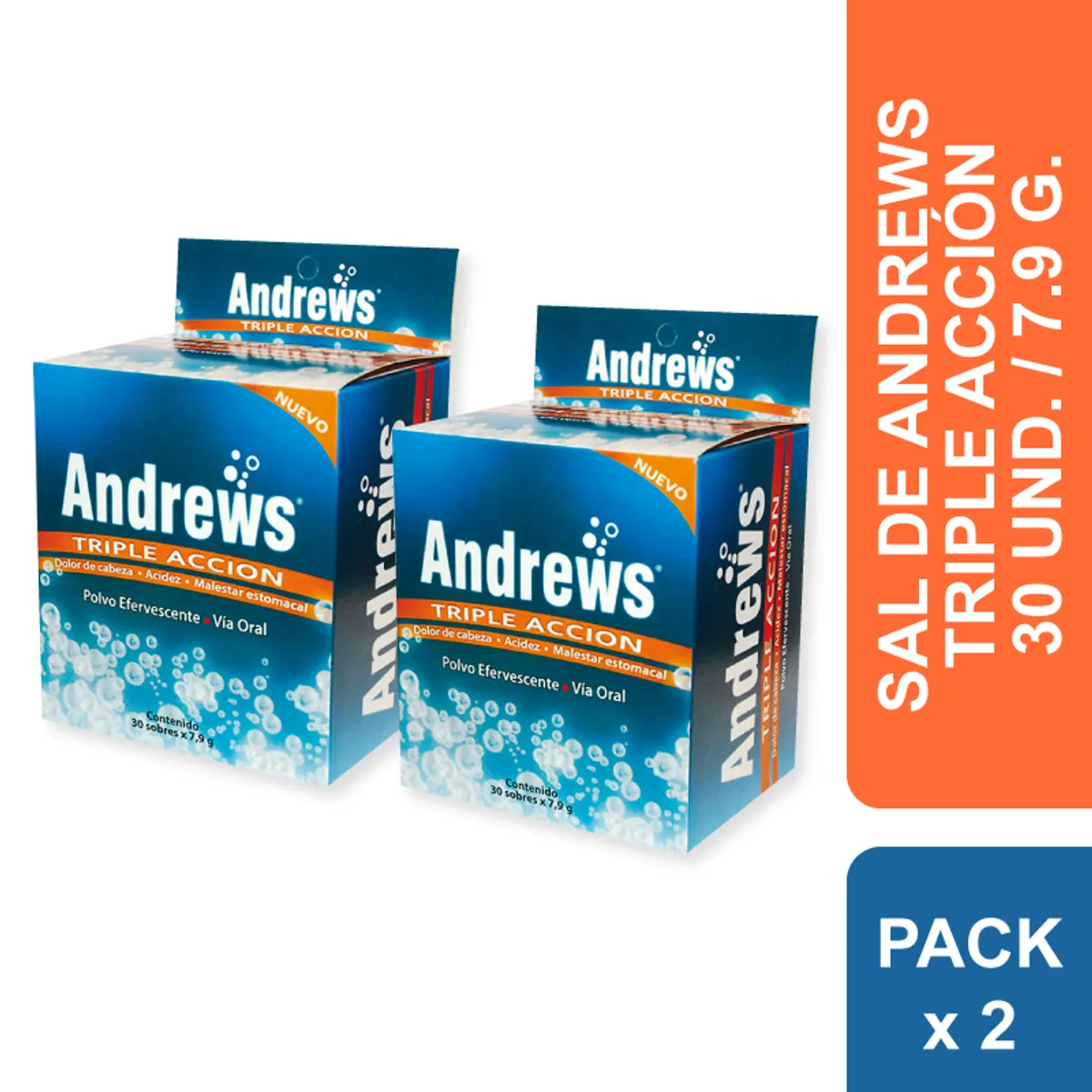 GENERICO - Efervescente Sal de Andrews Triple Acción 30 und. / 7.9 g.
