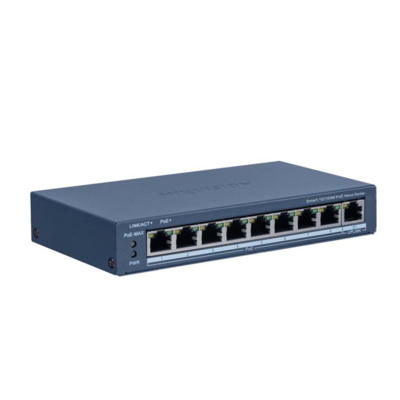 HIKVISION - HK-DS-3E1309P-EI/M - SWITCH SMART MANAGED 8P POE + 110 WATTS