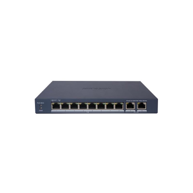 HIKVISION - DS-3E1310P-EI/M Switch Smart de 10 Puertos Fast Ethernet de 8 puertos