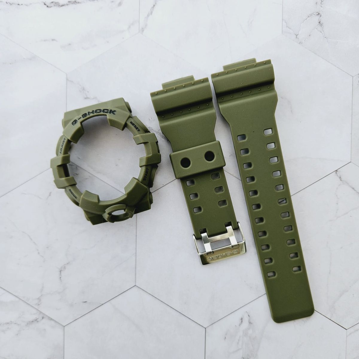 GENERICO - Correa Repuesto + Bisel para CASIO G-SHOCK GA-700 - Verde