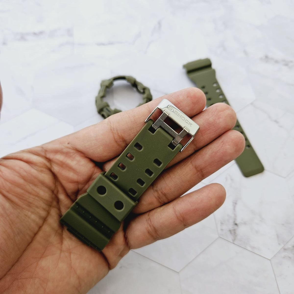 GENERICO - Correa Repuesto + Bisel para CASIO G-SHOCK GA-700 - Verde