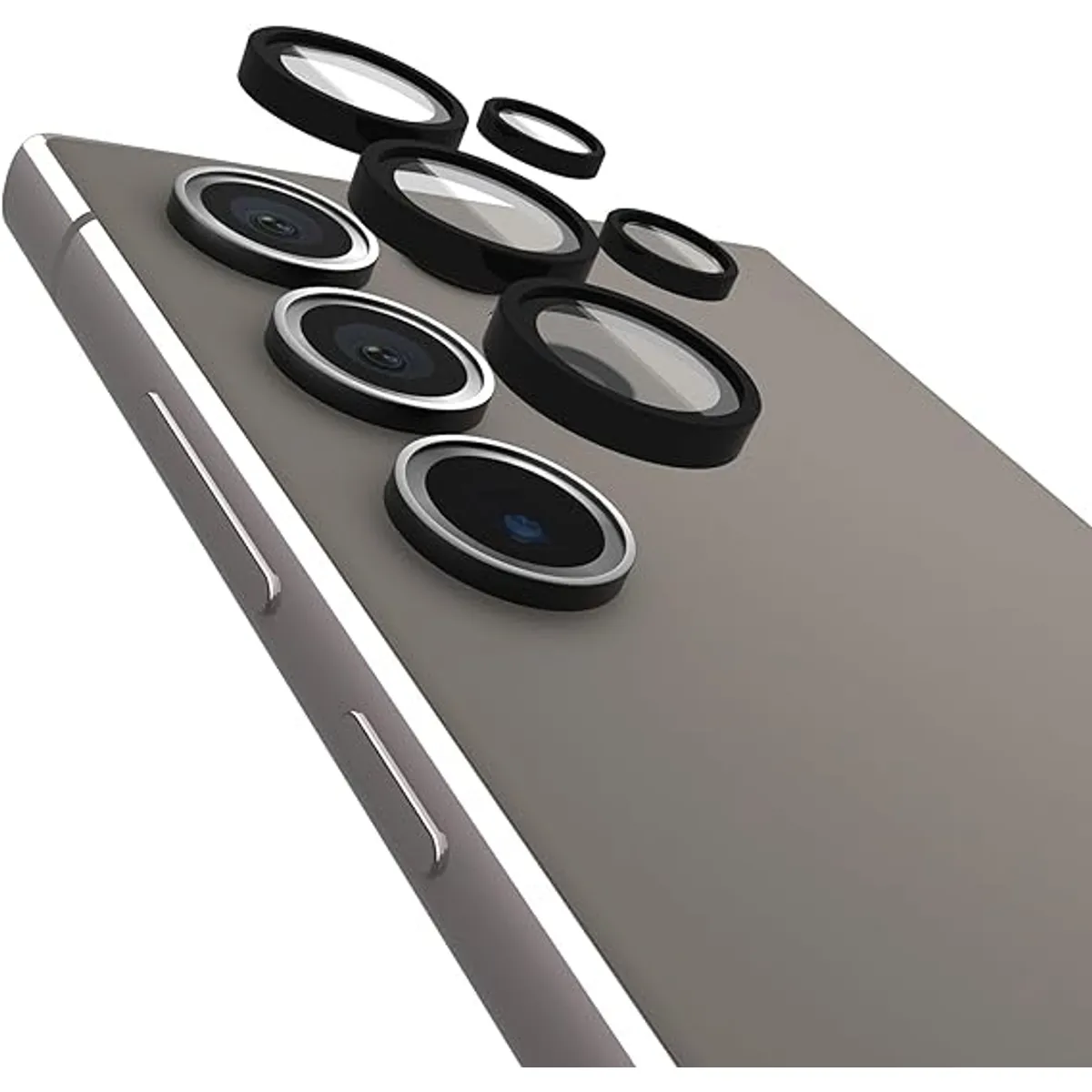 GENERICO - Protector De Cámara Samsung S24 Ultra Negro