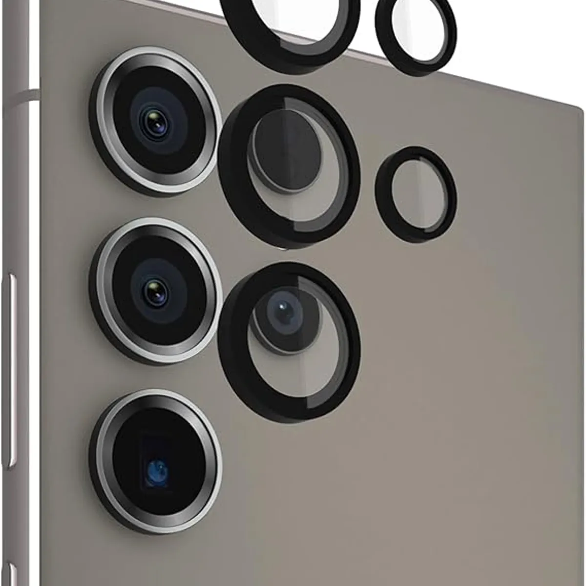 GENERICO - Protector De Cámara Samsung S24 Ultra Negro