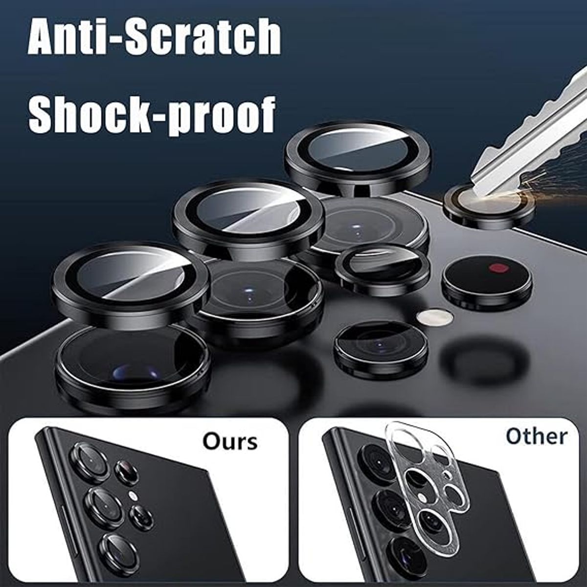 GENERICO - Protector De Cámara Samsung S25 Ultra Negro