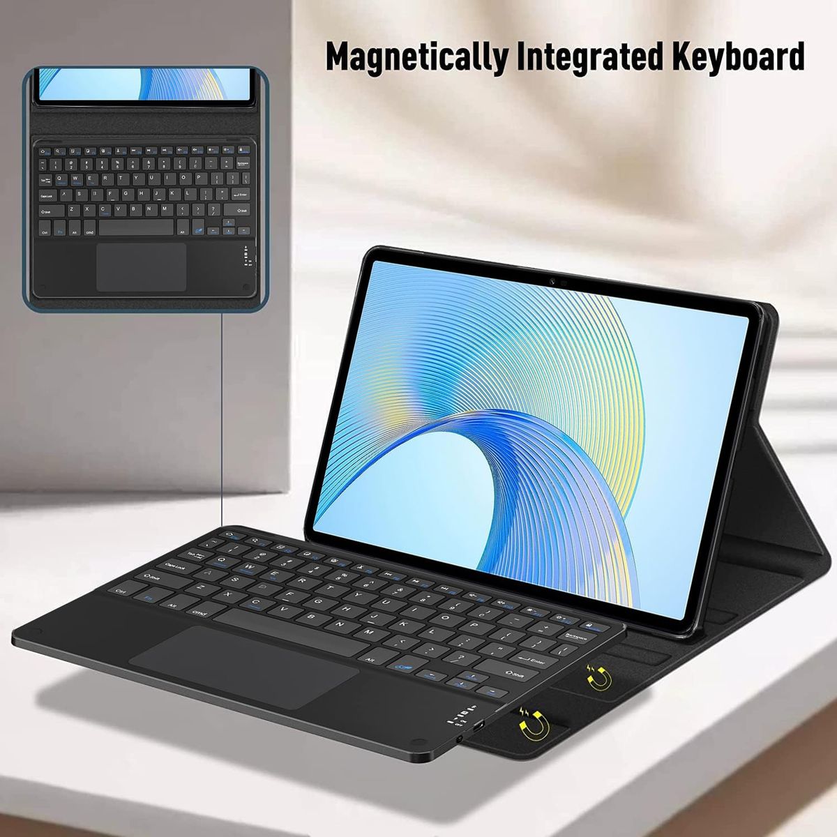 GENERICO - Funda Con Teclado Bluetooth Touchpad para Honor PAD X9 11.5 - NEGRO