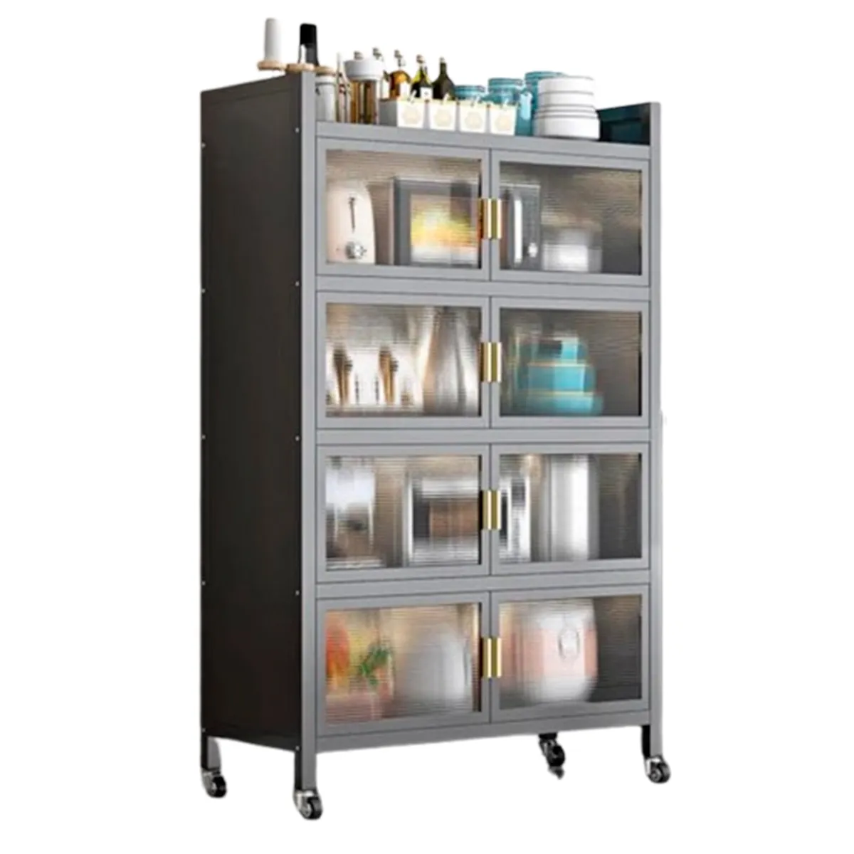 GENERICO - Organizador de cocina 5 pisos color gris 80 cm