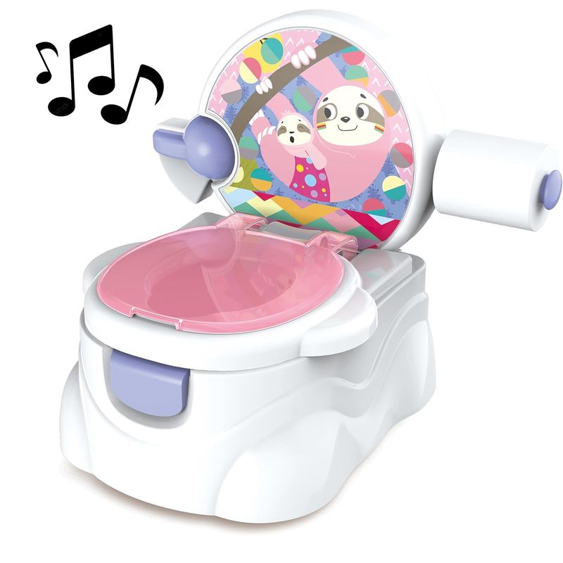 GENERICO - Bacín Entrenador Musical para Bebes Panda Rosado
