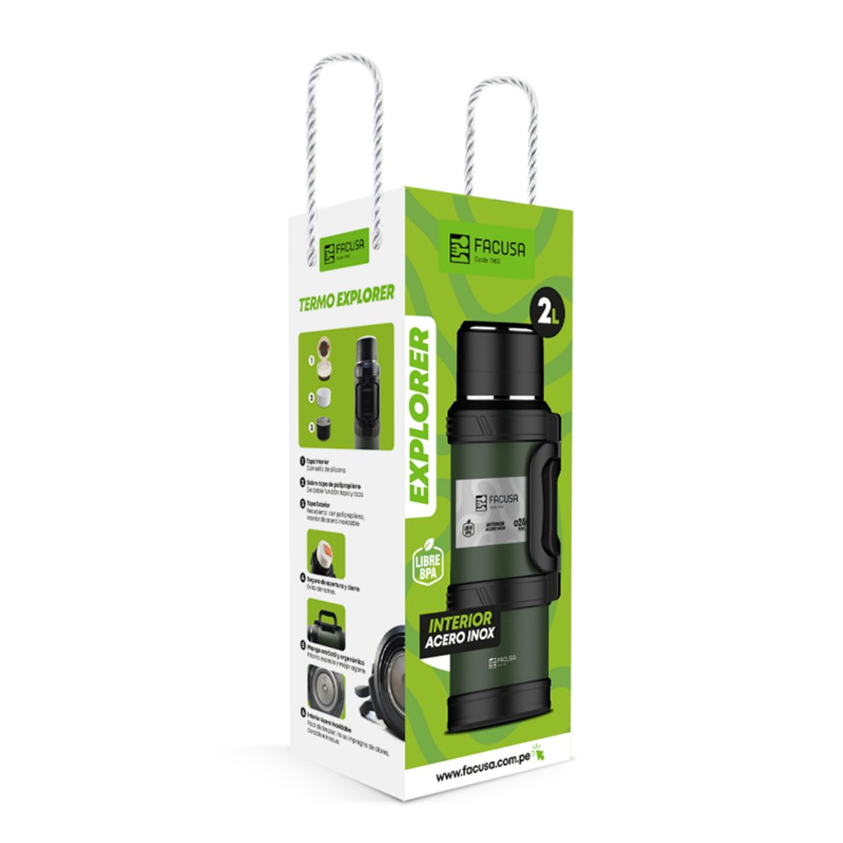 FACUSA - Termo Explorer 2L Verde  Facusa