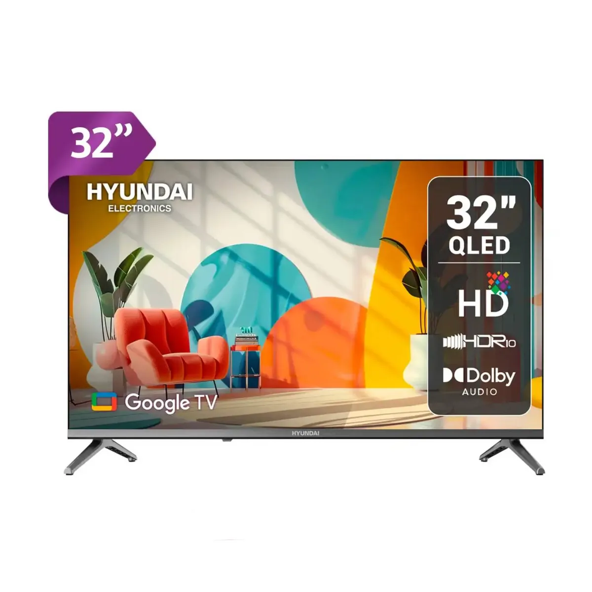 HYUNDAI - TELEVISOR HYUNDAI QLED 32” SMART TV HYLED3259QG