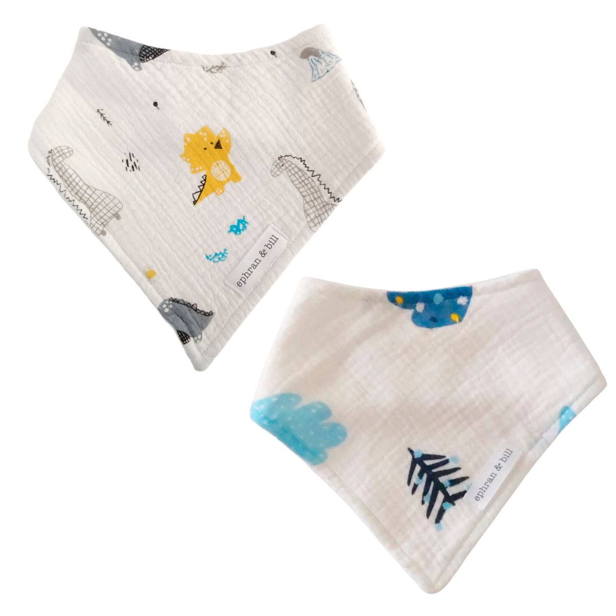 EPHRAN & BILL - BaberoS Bandana para Bebé 2 PCS MUSELINA