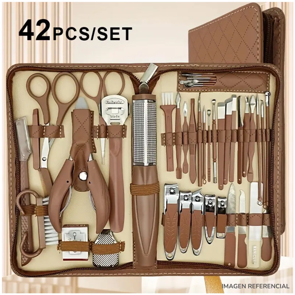 INSPIRA MARKET - Set de Manicura y Pedicura 42 Piezas