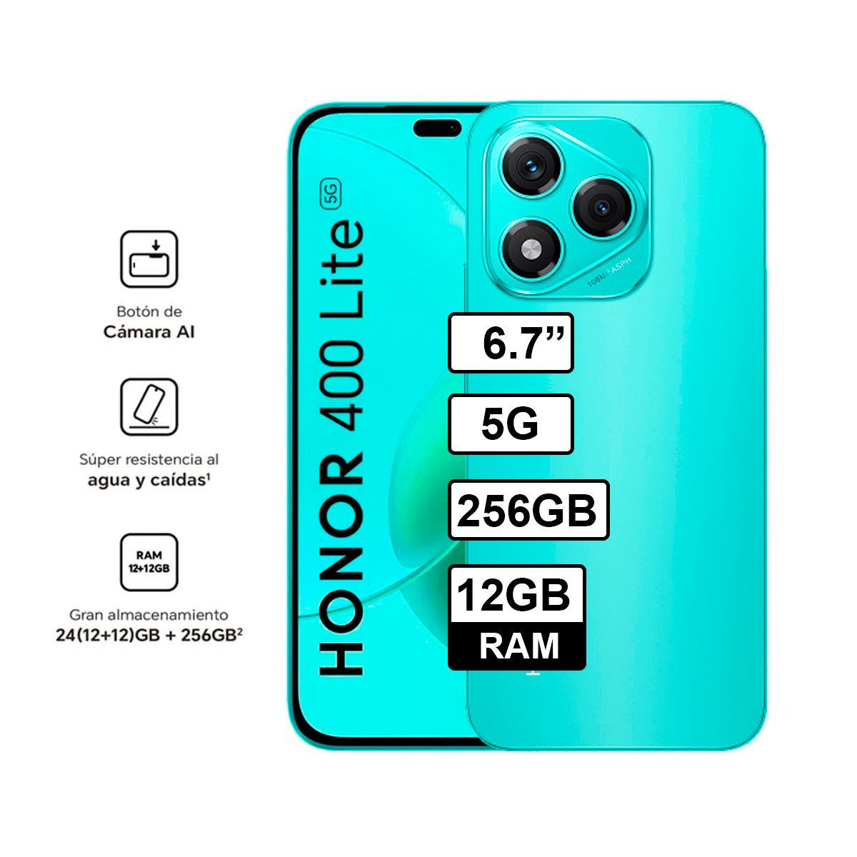 HONOR - Celular HONOR 400 LITE 5G 12GB RAM - 256GB - Color Verde