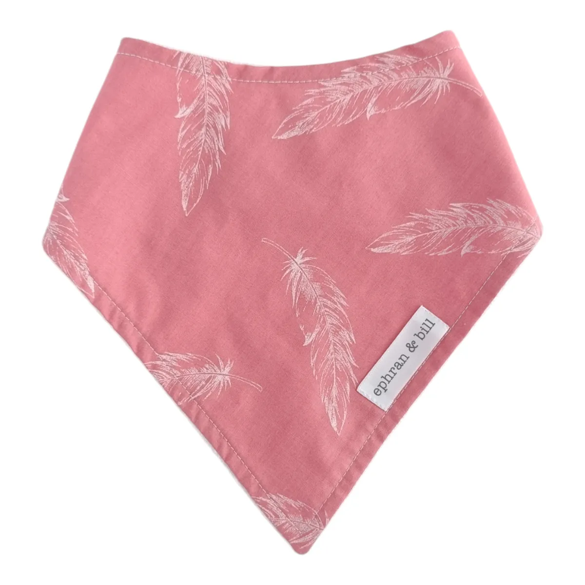 EPHRAN & BILL - Baberos Bandana para Bebé 2 PCS  Flores Plumas