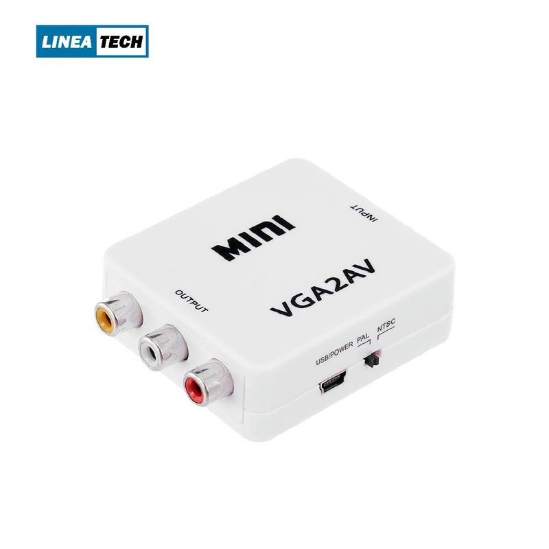 GENERICO - CONVERTIDOR ADAPTADOR VIDEO VGA A RCA AV FULL HD LINEA TEACH
