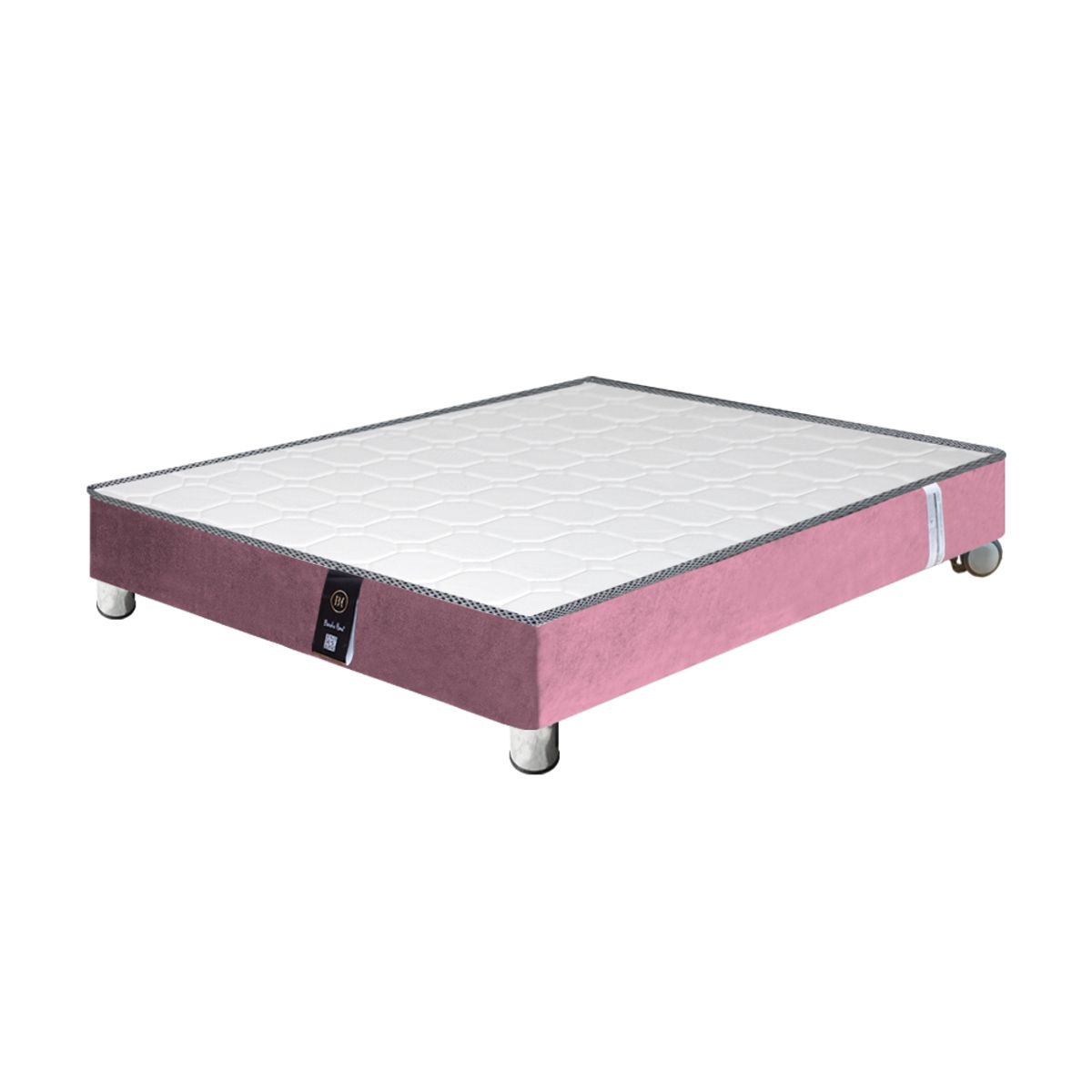 BH BARAKA HOME PREMIUM - Base de Cama Premium Sora con Ruedas 1.5 Plz - Rosado