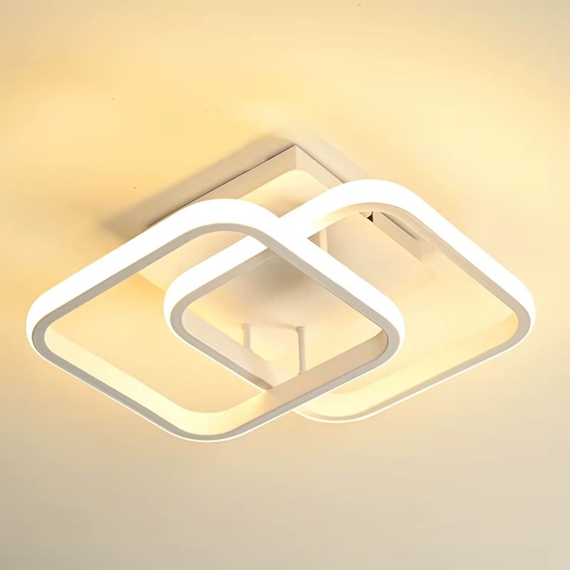 GENERICO - Lámpara Colgante Doble Anillo Gold Led 30W