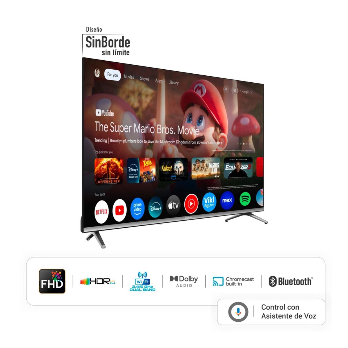 HYUNDAI - TELEVISOR HYUNDAI QLED 43” FHD SMART TV HYLED4326QG