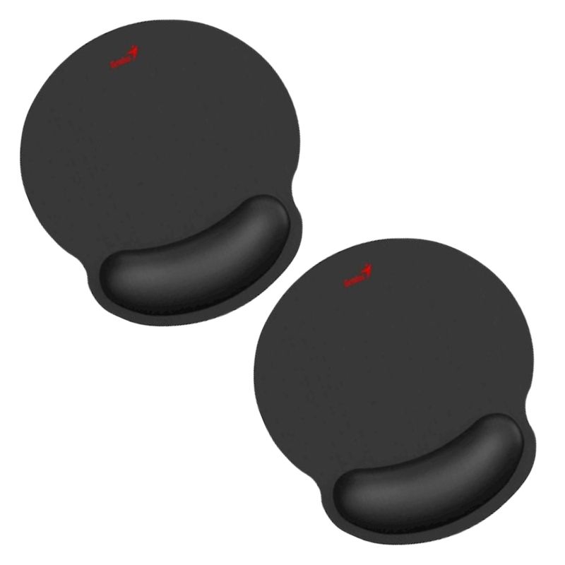 GENIUS - Pack por 2 de Mouse Pad Genius Negro G-WMP 100 con Descansador