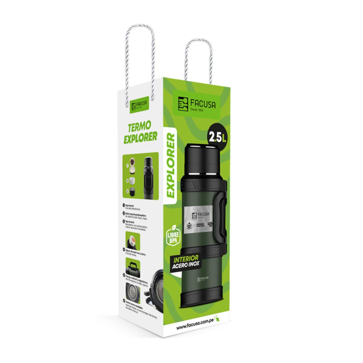 FACUSA - Termo Explorer 2.5L Verde  Facusa