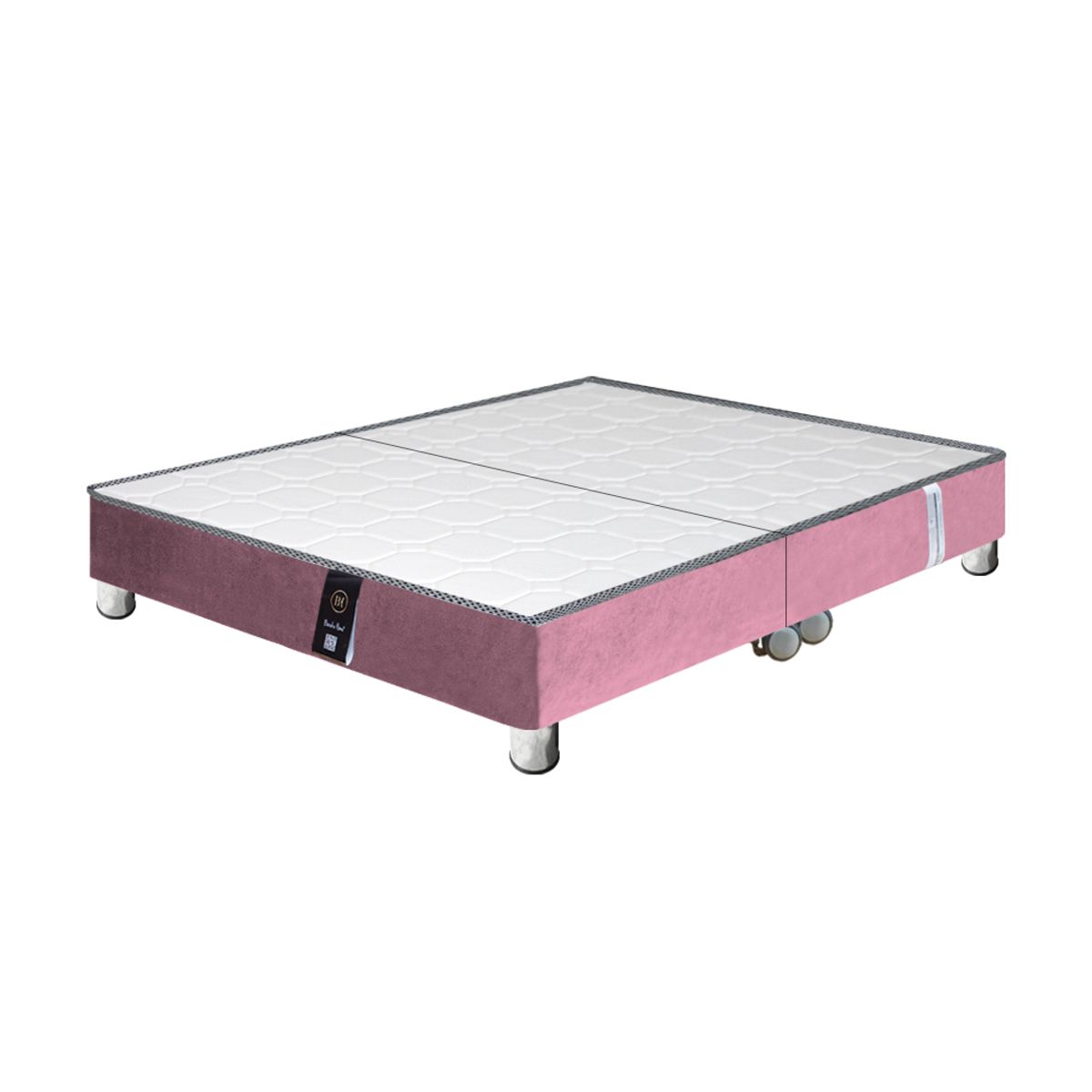 BH BARAKA HOME PREMIUM - Base de Cama Premium Sora con Ruedas Queen - Rosado