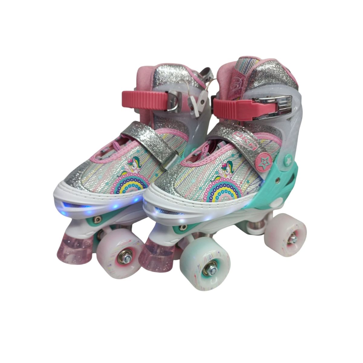 OKA - PATINES 4 RUEDAS OKA BLANCO CON LUCES LED 30-33