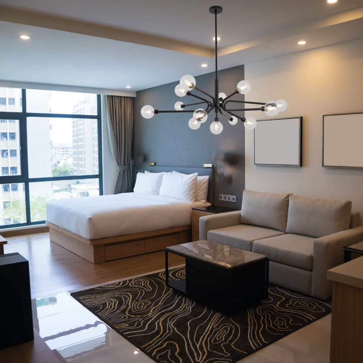 GENERICO - Lámpara Colgante Black Led