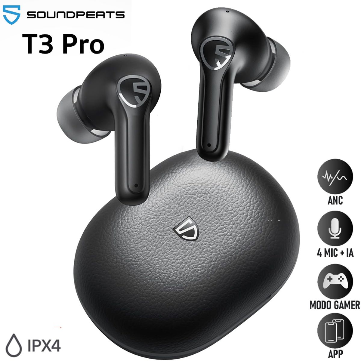 SOUNDPEATS - SoundPeats T3 Pro  5.4 Audifonos Bluetooth 28 horas