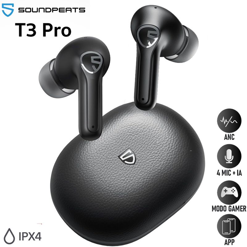 SOUNDPEATS - SoundPeats T3 Pro  5.4 Audifonos Bluetooth 28 horas