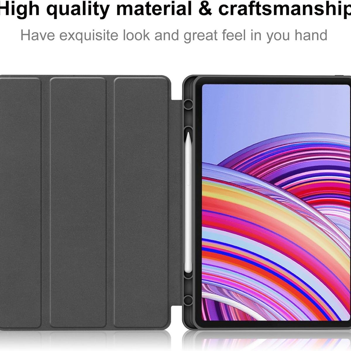 GENERICO - Funda Smart Case Portapencil Para Redmi PAD PRO 12 .1" - NEGRO