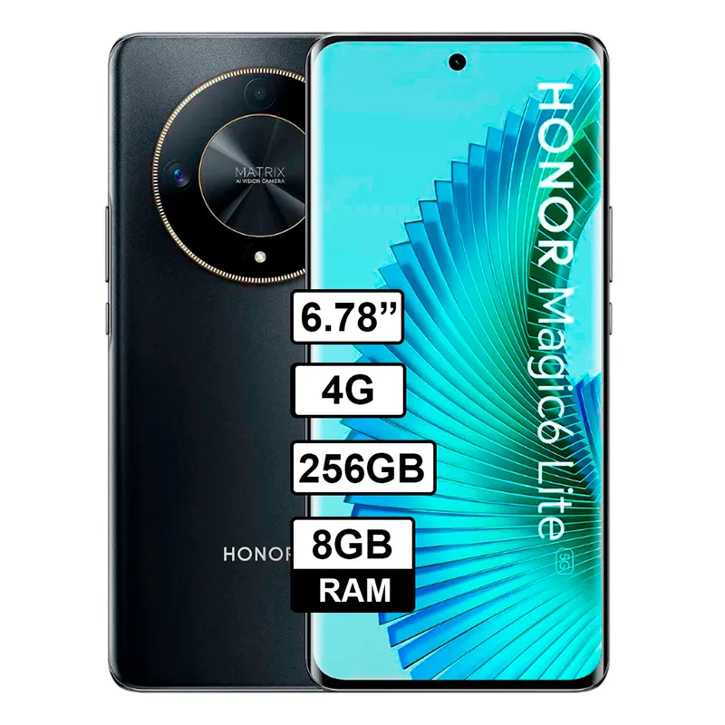 HONOR - Celular HONOR MAGIC 6 LITE 5G - 8GB RAM - 256GB Color Negro