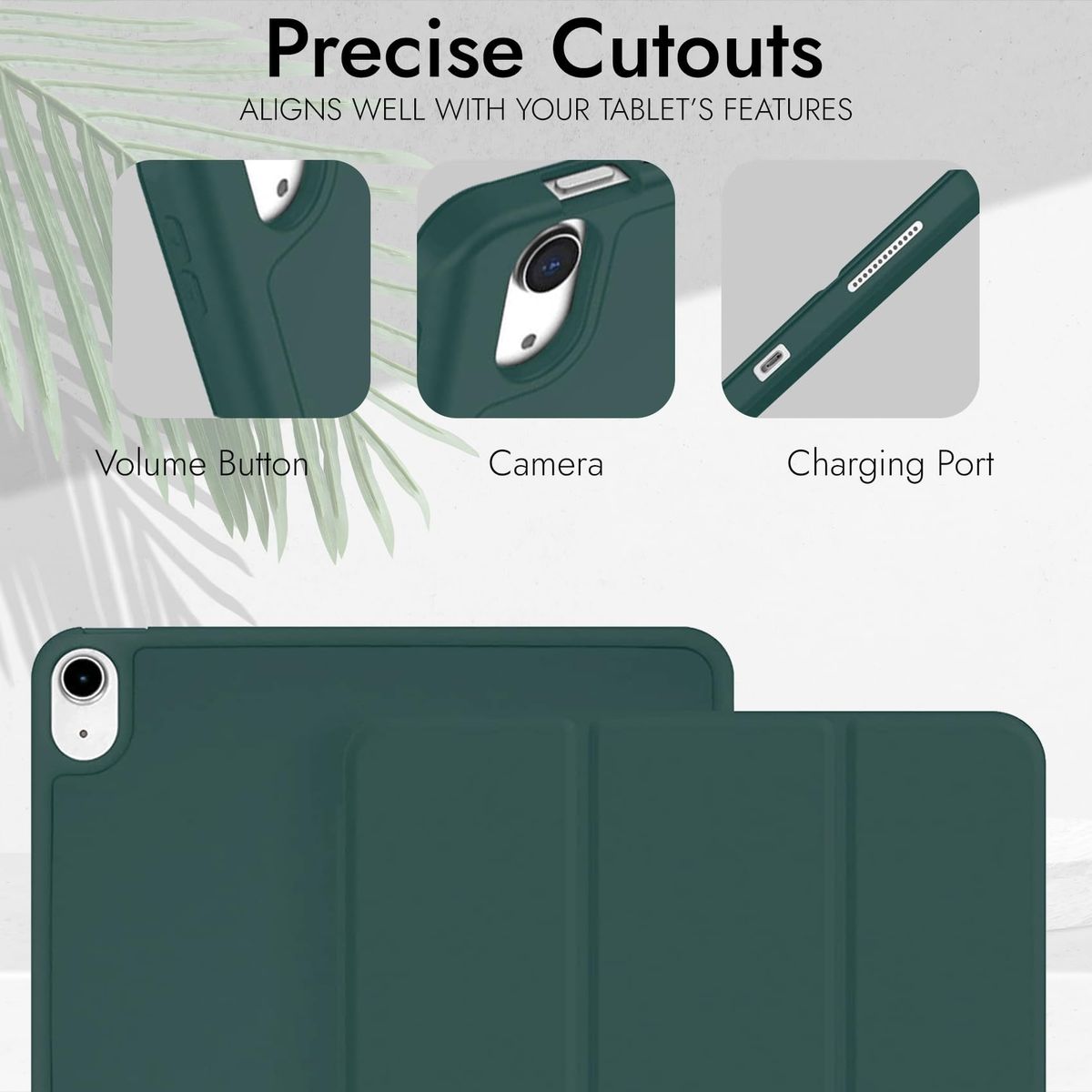 GENERICO - Funda Smart Case Portapencil Para iPad AIR 11 M2 M3 - VERDE M.