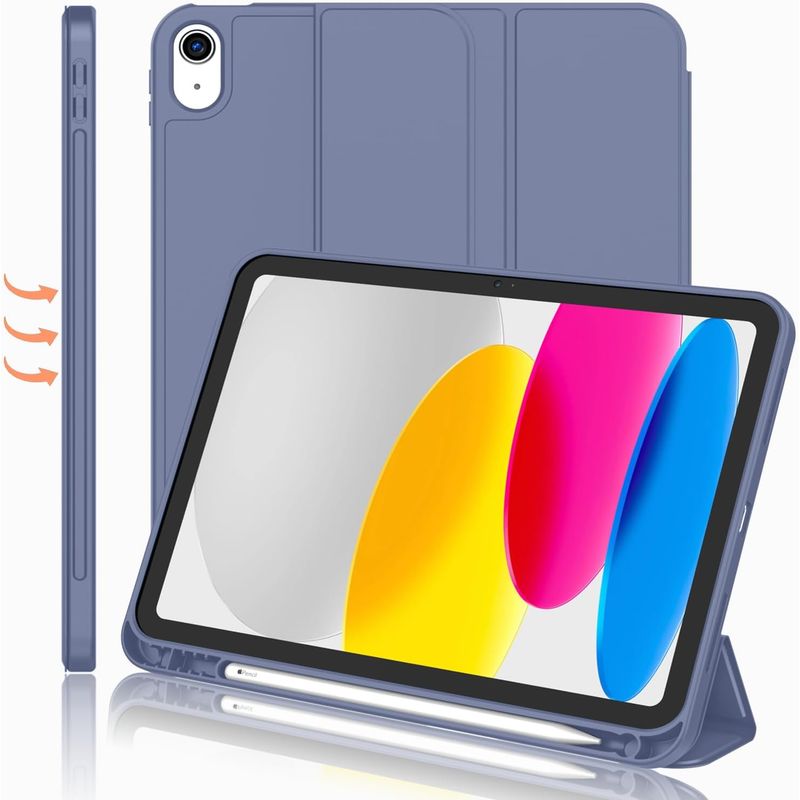 GENERICO - Funda Smart Case Portapencil Para iPad A16 11th 10th -LAVANDA